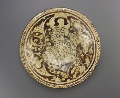 Plat, région de Kashan, Iran, dynastie saljuq, fin 12e-début 13e siècle - Persian School