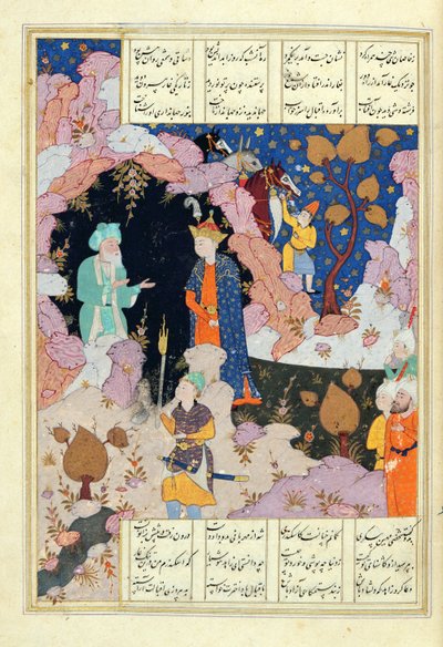 Ms D-212 fol.285a Alexandre Rend Visite à un Ermite, illustration du 