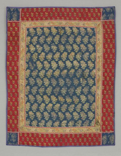 Panneau-perroquet sur une branche de rose répétée - Persian School