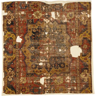 Fragment de tapis médaillon et cartouche de Tabriz, nord-ouest de la Perse, seconde moitié du XVIe siècle - Persian School