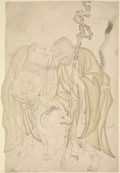 Deux Lohans, vers 1480 - Persian School