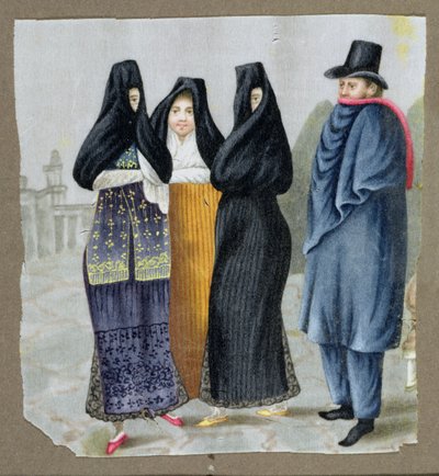 Dans les rues de Lima, vers 1820 - Peruvian School