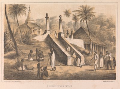 Temple bouddhiste, Ceylan - Peter Bernhard Wilhelm Heine