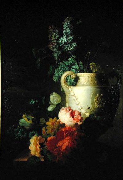 Un vase de marbre de lilas - Peter Faes