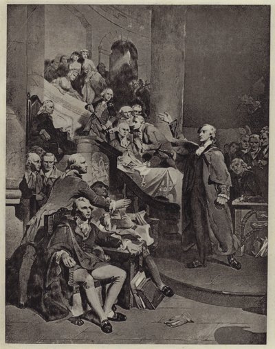 Patrick Henry prononçant son discours de 1765 - Peter Frederick (after) Rothermel