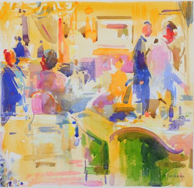 Petit déjeuner au Carlyle, New York - Peter Graham (Contemporary)