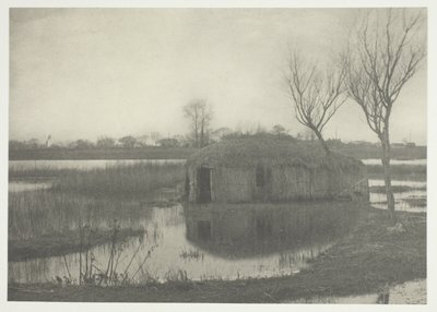 Un hangar à bateaux en roseau - Peter Henry Emerson
