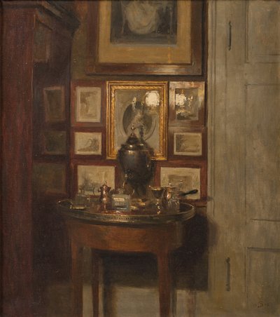 Intérieur avec un samovar. Soir - Peter Vilhelm Ilsted
