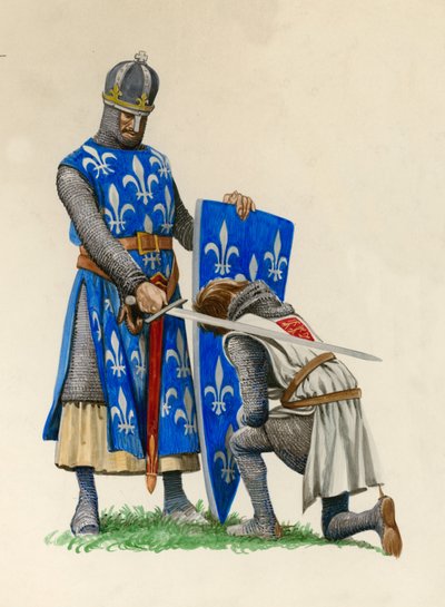 Le prince Richard, futur Richard Cœur de Lion, adoubé par le roi Louis de France - Peter Jackson
