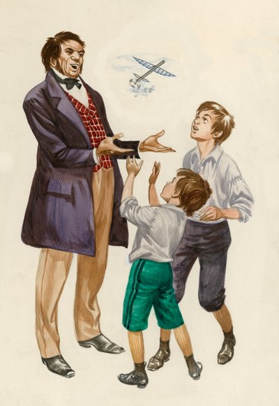 Les frères Wright enfants, recevant un avion jouet de leur père - Peter Jackson