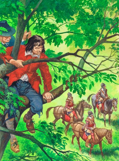 Le futur roi Charles II caché dans le chêne de Boscobel - Peter Jackson