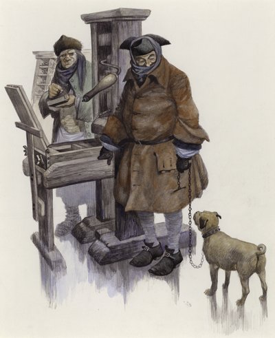 William Hogarth, le 16 février 1740, à la foire sur glace sur la Tamise - Peter Jackson