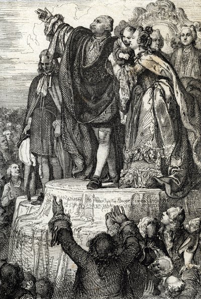 Célébration de la Première Fédération Nationale le 14 juillet 1790 sur l