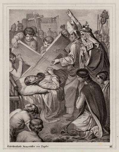 Sainte Hélène et la découverte de la Vraie Croix, 325 (gravure) - Peter Johann Nepomuk Geiger