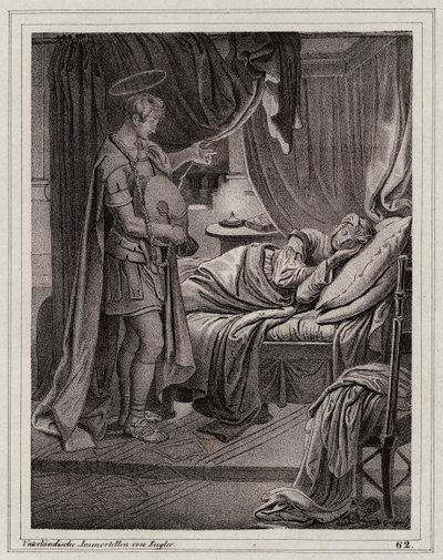 Vision de Valeria de Saint Florian (gravure) - Peter Johann Nepomuk Geiger