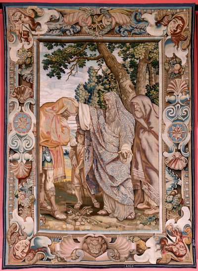 Tapisserie flamande. Série Histoire du consul Decius Mus. Valerius bénit Decius. Quatrième tapisserie de la série. Modèle PP Rubens. Manufacture Jan Raes II, Bruxelles. Vers 1620-1629. - Peter Paul (after) Rubens