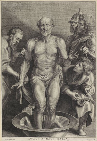 La Mort de Sénèque, gravé par Alexander Voet II - Peter Paul (after) Rubens