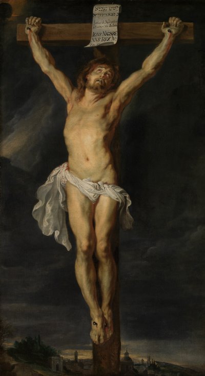 Le Christ en croix (huile sur toile) - Peter Paul Rubens
