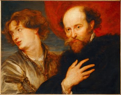 Double-portrait idéalisé de van Dyck et Rubens - Peter Paul Rubens