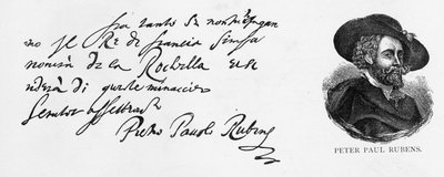 Écriture et signature de Rubens d