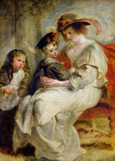 Hélène Fourment (1614-73) avec deux de ses enfants, Claire-Jeanne et François, vers 1636-37 - Peter Paul Rubens
