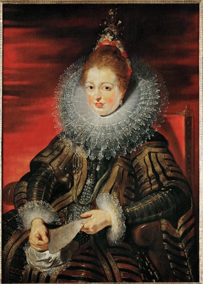 Infante Isabella Clara Eugenia, vers 1613-15 (huile sur bois) - Peter Paul Rubens
