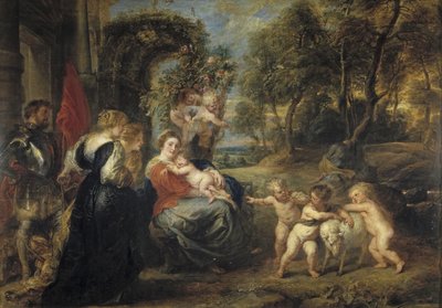 Repos pendant la fuite en Égypte, avec des saints, vers 1635 - Peter Paul Rubens