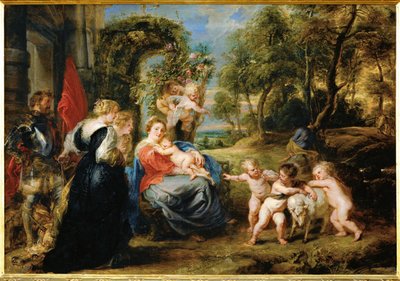 Repos lors de la fuite en Égypte, vers 1632-35 (peinture sur bois) - Peter Paul Rubens