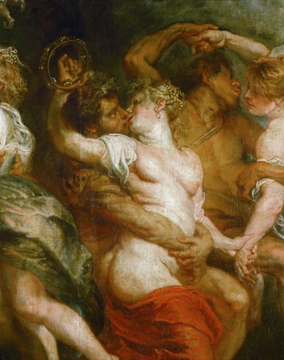 Satyre embrassant une bacchante (huile sur toile) - Peter Paul Rubens