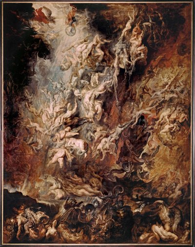 La chute des damnés (peinture sur bois de chêne) - Peter Paul Rubens