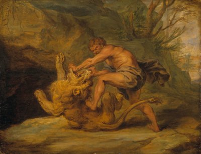 Samson et le lion, vers 1640 - Peter Paul studio of Rubens