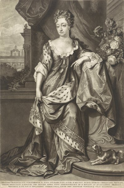 Christine Charlotte de Wurtemberg 1645-1699, Princesse de Frise orientale, vers 1699 - Peter Schenk