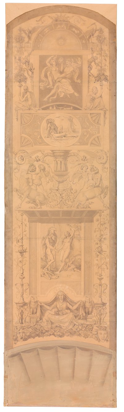 Arabeske mit Darstellungen des Raubes der Persephone, des verwundeten Philoktet und der Befreiung der Andromeda - Peter von Cornelius