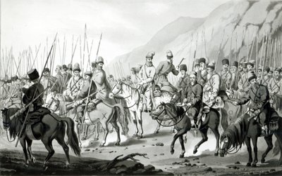Différentes tribus de cosaques russes en ordre de marche, 1813 - Peter von Hess