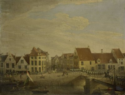 Troupes néerlandaises traversant la forteresse de Dendermonde - Petrus Groenia