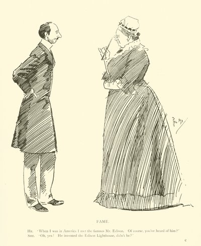 Caricature de Phil May, des années 1890 - Phil May