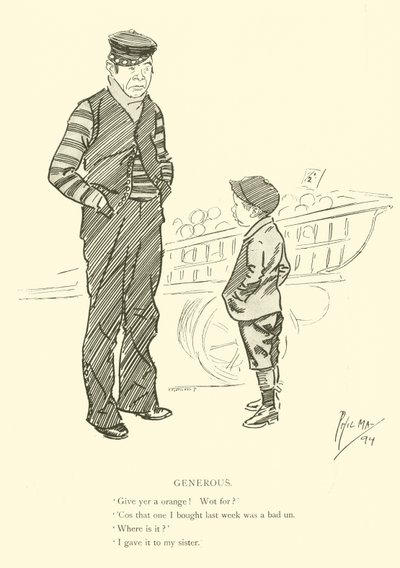 Caricature de Phil May, des années 1890 - Phil May