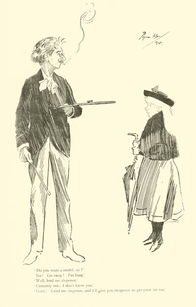 Caricature de Phil May, des années 1890 - Phil May