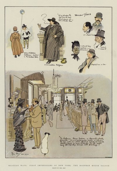 Manières occidentales, premières impressions de New York, le salon de la maison Hoffman - Phil May
