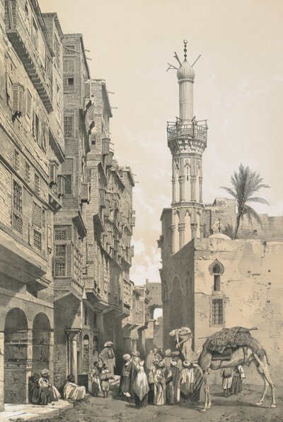 Une rue de la ville de Rosette - Philibert Joseph Girault de Prangey