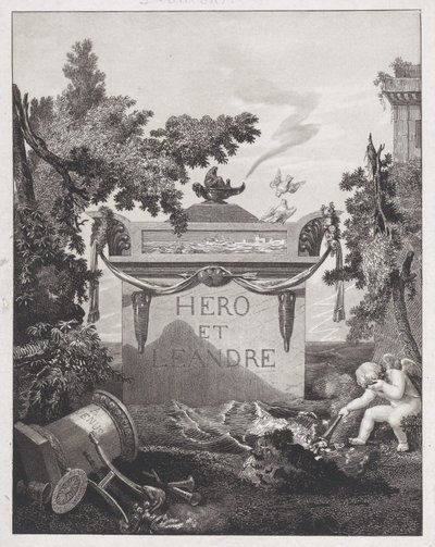 Frontispice de Héros et Léandre - Philibert Louis Debucourt
