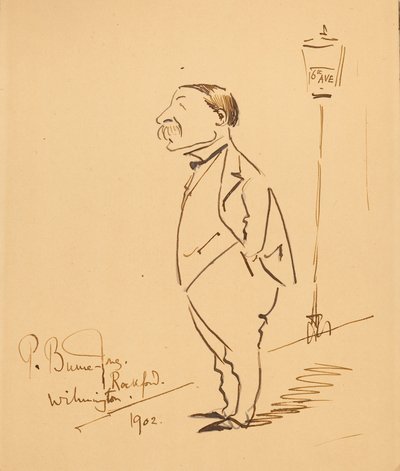 Caricature de Samuel Bancroft - Philip Burne Jones