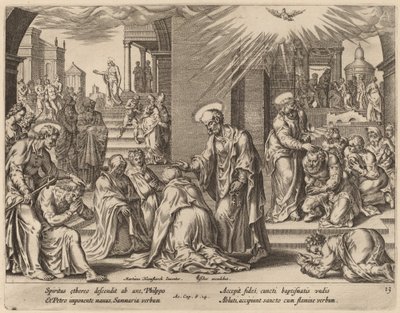 Le peuple de Samarie reçoit la parole de Dieu - Philip Galle after Maerten van Heemskerck