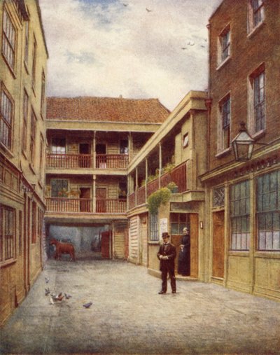 Cour de Old Bell Inn, Holborn, vue du sud, 1897 - Philip Norman