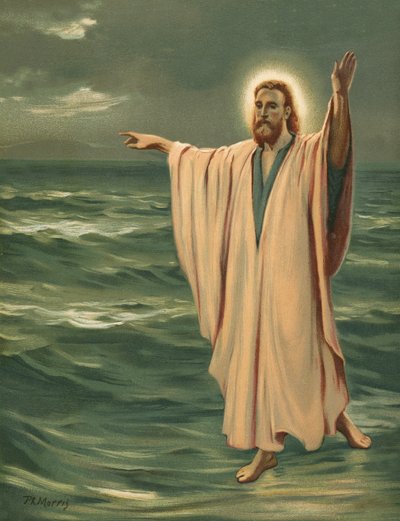 Christ marchant sur la mer - Philip Richard Morris