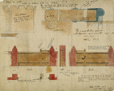 Plans et élévations pour La Maison Rouge, Bexley Heath, 1859 - Philip Webb