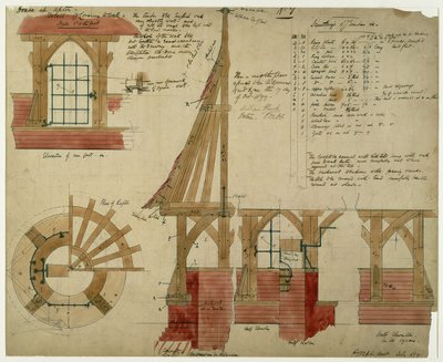 Plans pour la Red House, Bexley Heath - Philip Webb