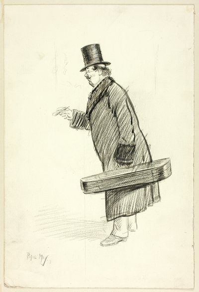 Homme avec étui à violon - Philip William May