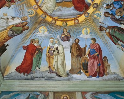 Dante et Béatrice parlent à Piccarda et Constance, des 
