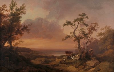 Paysage avec bétail et paysan - Philippe Jacques de Loutherbourg
